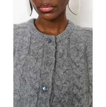 Dámský svetr La Mania Svetr KELLY Šedá Classic Fit 38_40