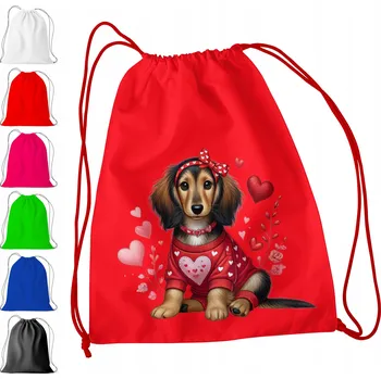 Obraz ČERVENÝ SÁČEK DO ŠKOLKY, ŠKOLY, NA TV - JEZEVČÍK PES