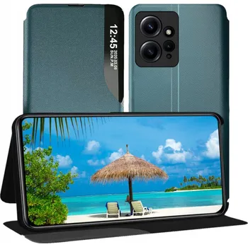Pouzdro na mobilní telefon Pouzdro s klapkou RCBR pro Xiaomi Redmi Note 12 4G WINDOW CASE zelené