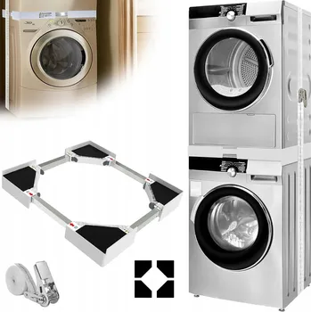UNIVERZÁLNÍ SPOJOVACÍ PRVEK PRAČKY A SUŠIČKY S NASTAVENÍM A PROTISKLUZOVÝM RÁMEM