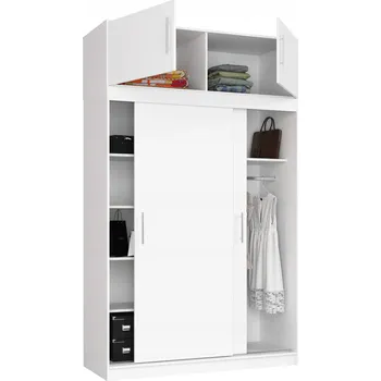 Šatní skříň Skříň Akord S150 s přístavbou 150 x 245 x 60 cm bílá