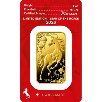 Argor-Heraeus 31,1g investiční zlatý slitek Rok Koně | 2026