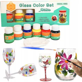 Speciální výtvarná barva BARVY NA MALOVÁNÍ KERAMIKY SKLA PORCELÁNU SADA UMĚLECKÝCH BAREV