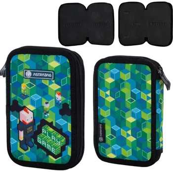 Penál Penál dvoupatrový dvoukomorový školní bez vybavení Minecraft Game ASTRA