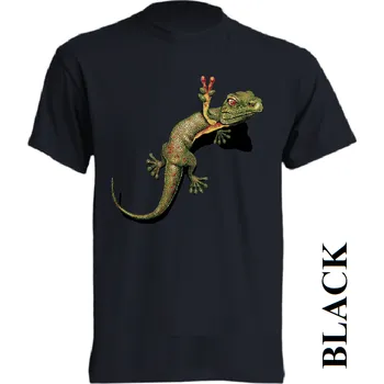 Pánské tričko panske-levne-bavlnene-vtipne-tricko-potisk-jesterka-hipie Barva: Black -černá, velikost: 5XL