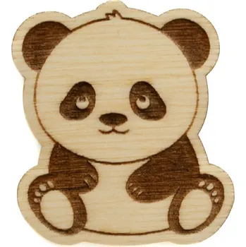 Obraz Magnes PANDA SLADKÁ KAWAII na lednici 43x38mm dřevěný