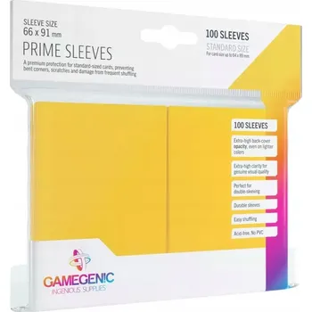 Příslušenství k deskovým hrám Gamegenic: Obaly na karty Prime CCG (66x91 mm) - Žluté, 100 kusů