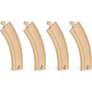 Vláček a vláčkodráha Dřevěné koleje zatáčka dlouhá 4 kusy