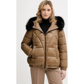 Dámská bunda Bunda Geox BACKSIE hnědá barva, zimní, W5628S T3121 W5628S.T3121 88X, vel. 40