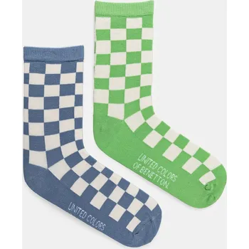 Dětské ponožky United Colors of Benetton 2-pack 6AO307045.G.Seasonal modrá 55X, vel. 20/24