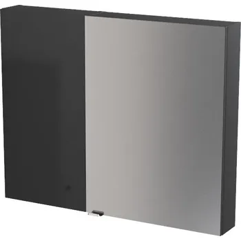 Koupelnový nábytek CERSANIT 3D Nábytkový set Cersanit Larga 100, skříňka 60 zrcadlová závěsná antracitová, skříňka 40 závěsná horní s dvířky antracitová, úchytka černá S164-034;S164-030;S599-0145