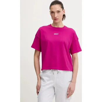 Dámské tričko Bavlněné tričko Dkny dámské, růžová barva, DP6T1662 43X, vel. M