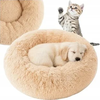 Pelíšek pro psa Pelíšek Pro Kočky Psa Chlupaté Měkké Potah Nadýchané Kotec Kulatá 50 cm