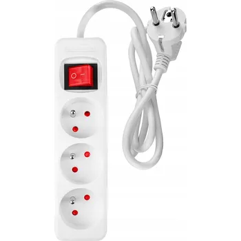 Napájecí kabel PRODLUŽOVACÍ KABEL LIŠTOVÝ 1.5 M, 3X1.5 MM2, 3 G, BÍLÝ, ON/OFF, 90-176 NEO TOOLS