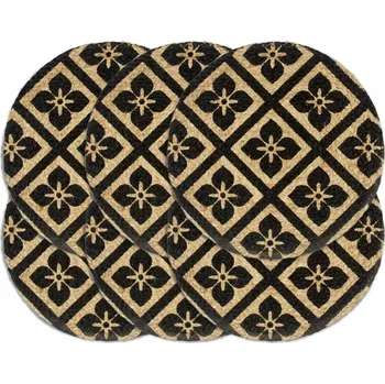 prostírání Prostírání na stůl VidaXL černé bavlněné 6 ks