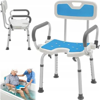 Koupelnové sedátko TABURET ŽIDLE DO SPRCHY SPRCHOVÁ ŽIDLE STOLIČKA OPĚRADLO ÚCHYTY