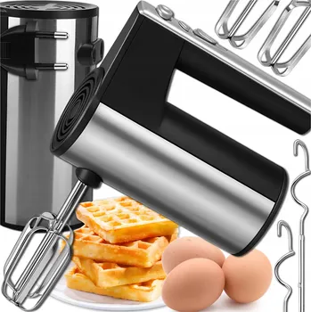 RUČNÍ MIXÉR 5 RYCHLOSTÍ TURBO MULTIFUNKČNÍ 450W 4 METLY SADA