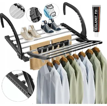 Sušák na prádlo SUŠÁK BALKÓNOVÝ, SUŠÁK NA PRÁDLO, NA BALKON, NA BALKÓNOVÉ ZÁBRADLÍ