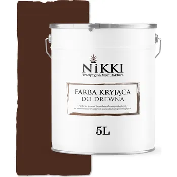 barva a nátěr na dřevo BARVA NA DŘEVO KRYCÍ NA DVEŘE RENOVACE HNĚDÁ TEPLÁ RAL8016 LESK 5L UV