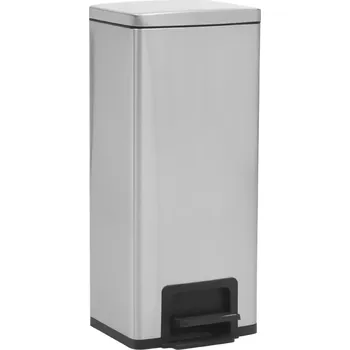 Odpadkový koš VidaXL 30l plastový Odpadkový koš stříbrný