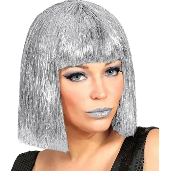 Karnevalová paruka Dámská stříbrná paruka