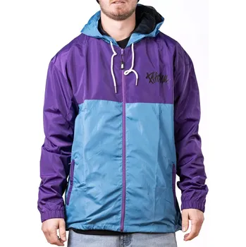 Pánská softshellová bunda PITCHA bunda DUOTONE windbraker turquiose/purple - 2XL