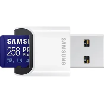 Paměťová karta Paměťová karta Samsung PRO Plus microSDXC 256GB V30 A2 180 MB/s + Čtečka