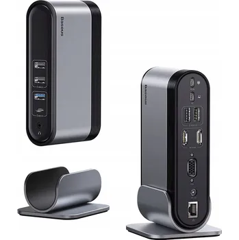 DOKOVACÍ STANICE BASEUS 14V1 PRO 3 MONITORY STŘÍBRNÁ