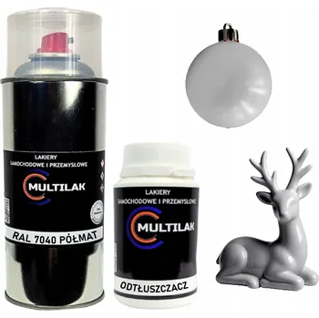Barva ve spreji Lak ve spreji na figurky, skleněné a keramické ozdoby RAL 7040 POLOMAT