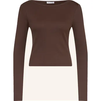 Dámské tričko Mrs & Hugs Dlouhé Rukávy, tmavě hnědá