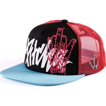 Kšiltovka PITCHA kšiltovka NICE DAY trucker snapback turquoise/pink