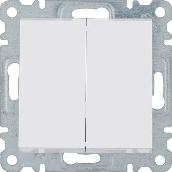 vypínač Hager LUMINA Schodišťový přepínač dvojitý WL0050 bílý