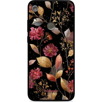 Pouzdro na mobilní telefon Lesklý kryt Mobiwear Glossy - Huawei Y6 2019 / Honor 8A / Huawei Y6s - G171G Zlatavé lístky a květy (Prémiové lesklé pouzdro, obal, kryt Mobiwear Glossy na mobil Huawei Y6 2019 / Honor 8A / Huawei Y6s - G171G Zlatavé lístky a květy, materiál Plast + TPU)
