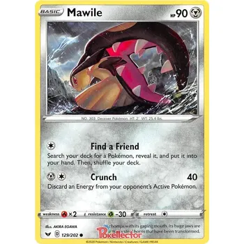 Sběratelská karetní hra Mawile 129/202 - Sword & Shield Typ karty: Non-Holo