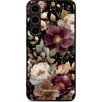 Lesklý kryt Mobiwear Glossy - Samsung Galaxy S24 - G169G Zlatavé kvítky (Prémiové lesklé pouzdro, obal, kryt Mobiwear Glossy na mobil Samsung Galaxy S24 - G169G Zlatavé kvítky, materiál Plast + TPU silikon - krytí po všech stranách, neošoupatelný potisk,)
