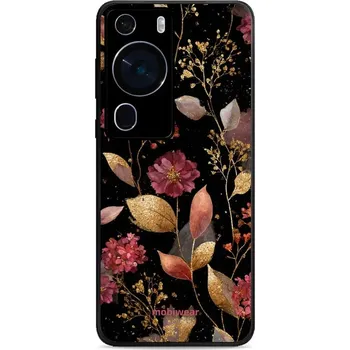 Pouzdro na mobilní telefon Lesklý kryt Mobiwear Glossy - Huawei P60 Pro - G171G Zlatavé lístky a květy (Prémiové lesklé pouzdro, obal, kryt Mobiwear Glossy na mobil Huawei P60 Pro - G171G Zlatavé lístky a květy, materiál Plast + TPU silikon - krytí po všech stranách, neošoupatelný)