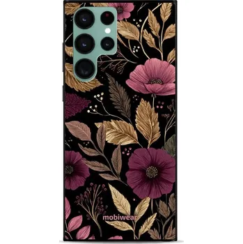 Pouzdro na mobilní telefon Lesklý kryt Mobiwear Glossy - Samsung Galaxy S22 Ultra - G170G Fialová kvítka (Prémiové lesklé pouzdro, obal, kryt Mobiwear Glossy na mobil Samsung Galaxy S22 Ultra - G170G Fialová kvítka, materiál Plast + TPU silikon - krytí po všech stranách,)
