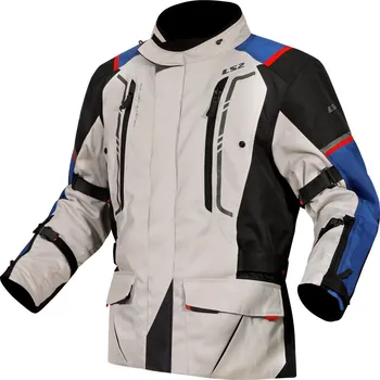 Moto bunda LS2 NARVIK MAN JACKET BLUE BLACK GREY RED - 3XL
