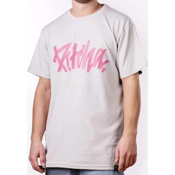 Pánské tričko PITCHA triko SIMPLE light grey/pink - XL