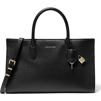 Kabelka Michael Kors Scarlet medium kožená kabelka černá + doprava zdarma