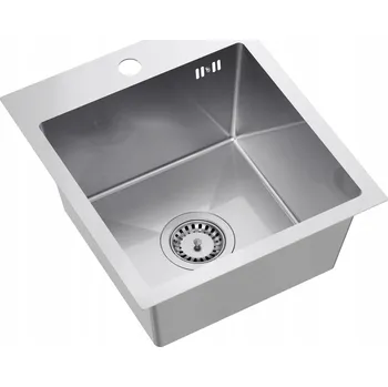 Granitový dřez Jednokomorový dřez myQ LEO 10 S ocel stříbrný