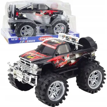 autíčko Terénní auto King s pohonem na zadní kola, velká kola, červeno-černé