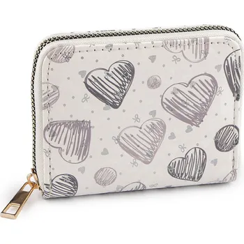 Peněženka Dívčí peněženka srdce 9x11 cm krémová nejsvět. 1 ks