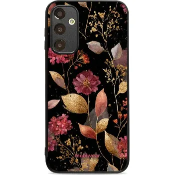 Pouzdro na mobilní telefon Lesklý kryt Mobiwear Glossy - Samsung Galaxy A25 5G - G171G Zlatavé lístky a květy (Prémiové lesklé pouzdro, obal, kryt Mobiwear Glossy na mobil Samsung Galaxy A25 5G - G171G Zlatavé lístky a květy, materiál Plast + TPU silikon - krytí po všech stranách,)