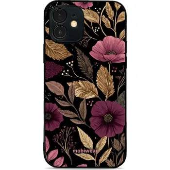 Pouzdro na mobilní telefon Lesklý kryt Mobiwear Glossy - Apple iPhone 12 mini - G170G Fialová kvítka (Prémiové lesklé pouzdro, obal, kryt Mobiwear Glossy na mobil Apple iPhone 12 mini - G170G Fialová kvítka, materiál Plast + TPU silikon - krytí po všech stranách, neošoupatelný)