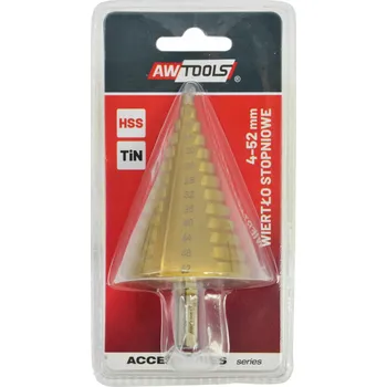 Vrták Vrták přímý 4 - 52 mm HSS TiN AWTOOLS