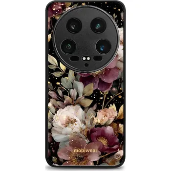 Lesklý kryt Mobiwear Glossy - Xiaomi 14 Ultra 5G - G169G Zlatavé kvítky (Prémiové lesklé pouzdro, obal, kryt Mobiwear Glossy na mobil Xiaomi 14 Ultra 5G - G169G Zlatavé kvítky, materiál Plast + TPU silikon - krytí po všech stranách, neošoupatelný potisk,)