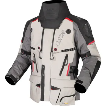 Moto bunda LS2 APOLLO MAN JACKET GREY BLACK RED - 3XL