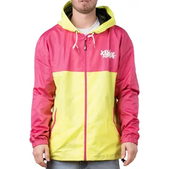 Pánská větrovka PITCHA bunda DUOTONE windbraker fluo yellow/pink - XL