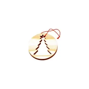 Dřevěná hračka Lesní svět Ozdoby dřevěné - Kolečko se stromkem